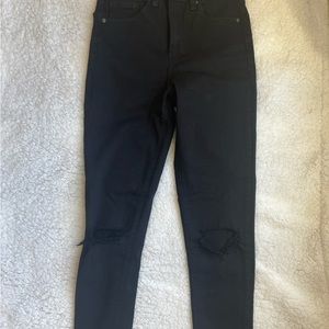 Top shop black ripped skinny jeans